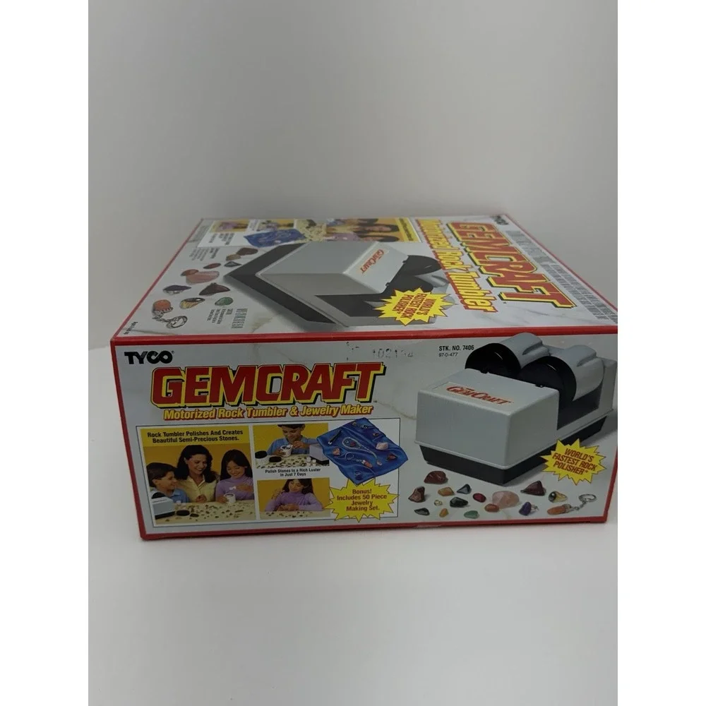 Tyco GemCraft Motorized Rock Tumbler Jewelry Maker Kit Model 7406 Vintage 1991